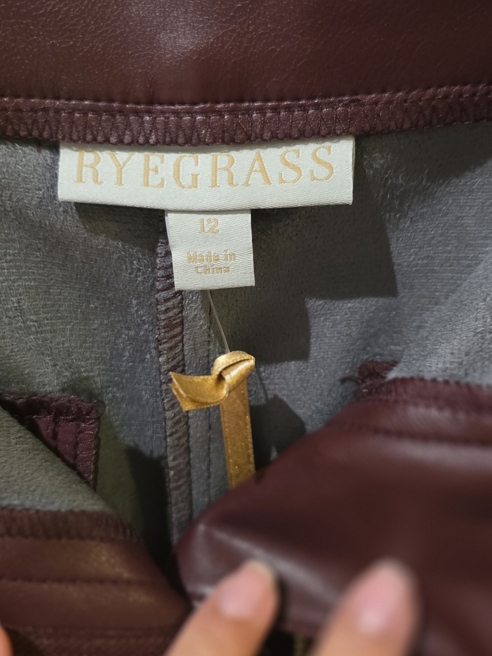 Stretch Ponte Trousers in Deep Wine - Picture 5 of 5